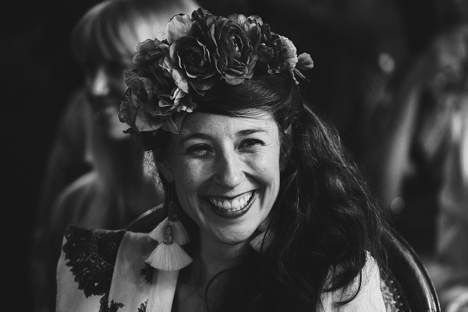 Photographe de mariage à Clermont Ferrand Joli sourire de la mariée