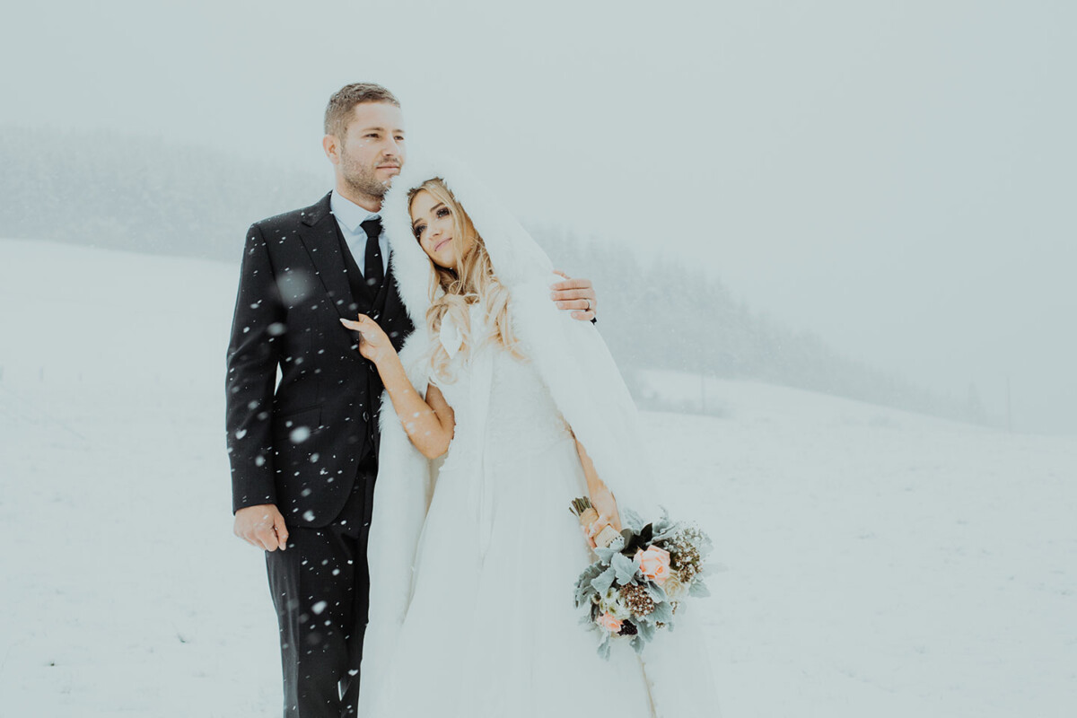 robe mariage hiver couple